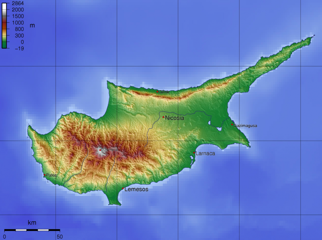 kypros kartta Kyproksen maantiede | Saaret kypros kartta